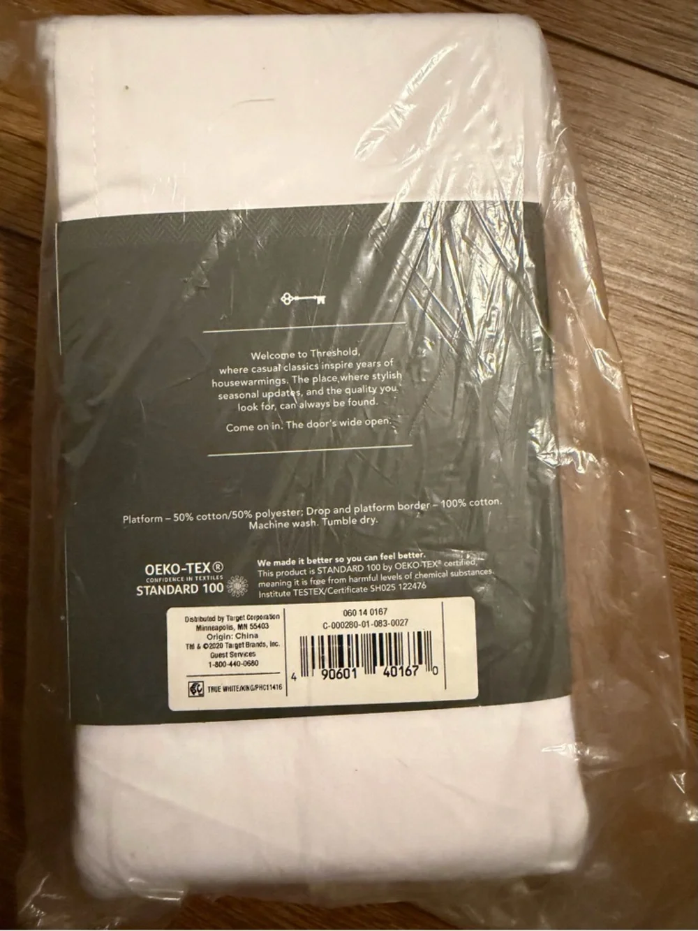Threshold Wrinkle-Resistant King Bedskirt - White 15‎ inch drop